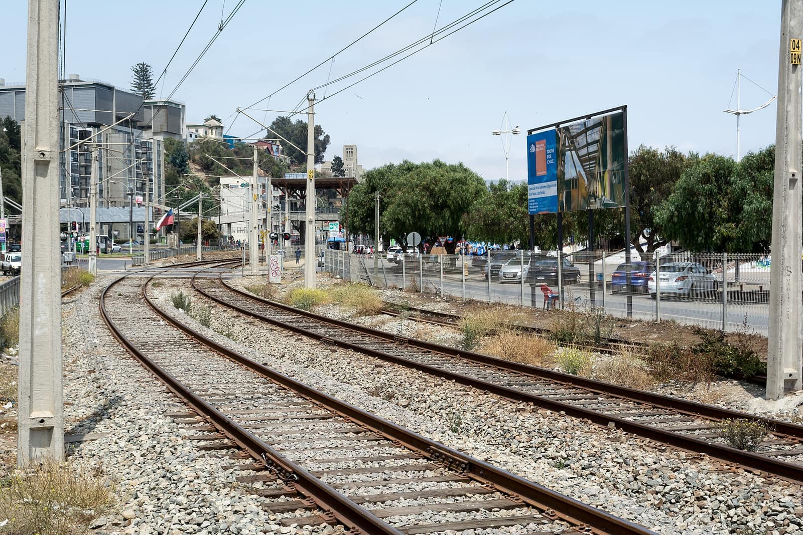 Die Gleise der Metro Valparaíso in Viña del Mar
